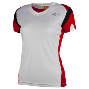 Eabel Hardloopshirt Dames Rood/Wit/Zwart